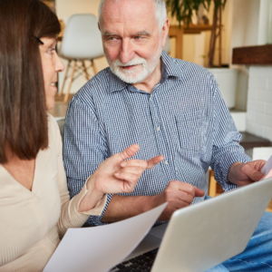 Male and Female discussing financing options